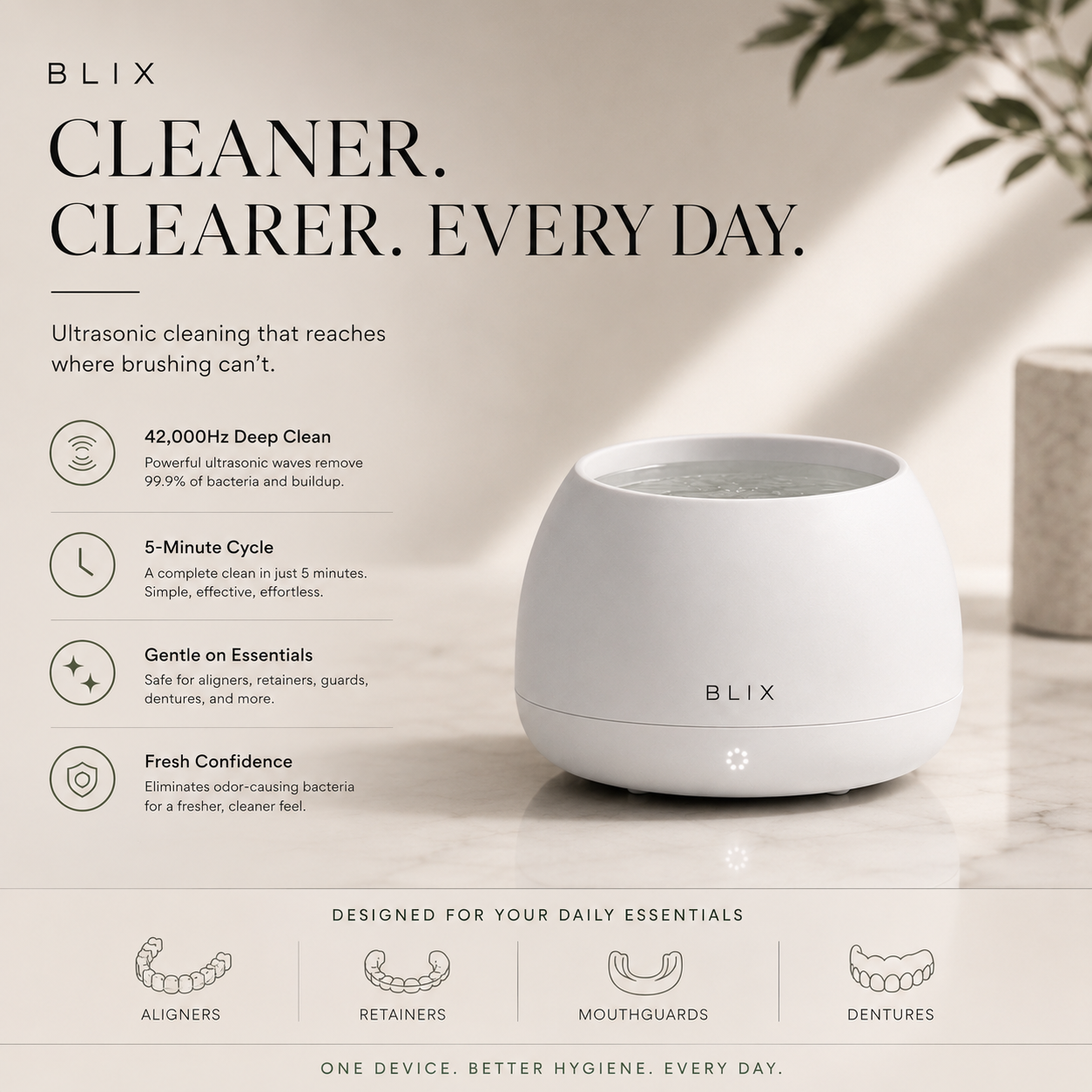 Blix Ultrasonic Cleaning Pod